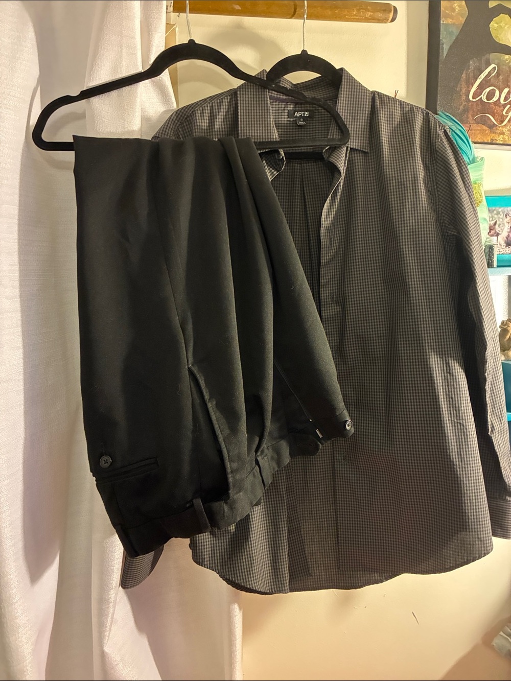 Bundle -Young Man’s Long Sleeve Dress Shirt & Pant- Size Small/ 30X30